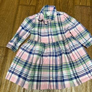 Ralph Lauren Baby Plaid Button Down Dress Long Sleeve